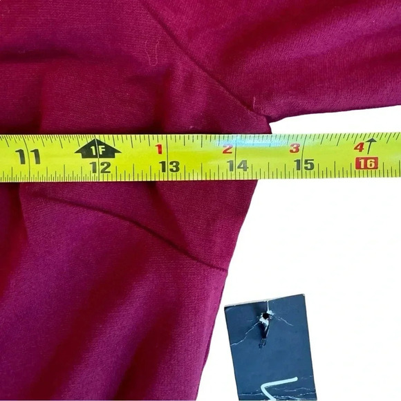 Lulus Burgundy Dress All She Wants Off the shoulder Mini Bell Sleeves S NWT - Picture 8 of 12